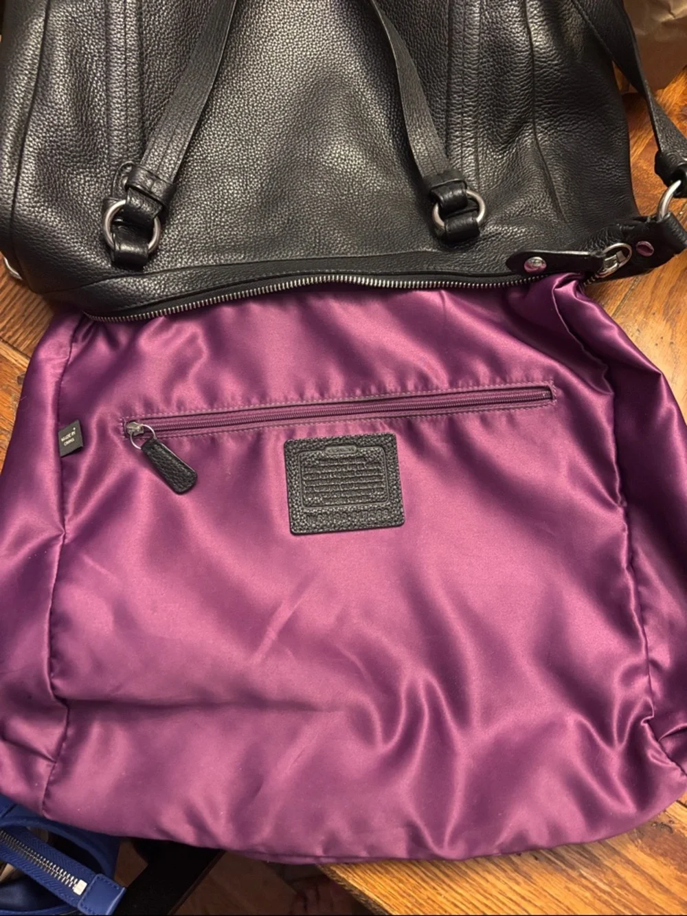 Coach Madison Alexandra Black Pebbled Leather Tote - Picture 11 of 13